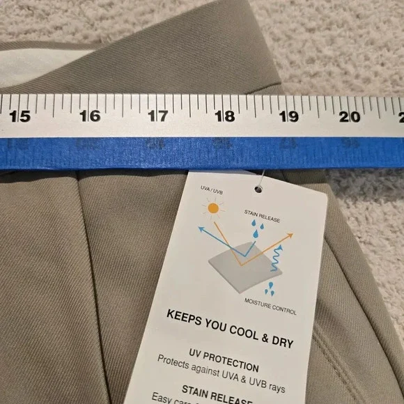 PGA Tour Khaki Golf Pants Men's 38x30 NWT Pleated Cuffed - Picture 12 of 16